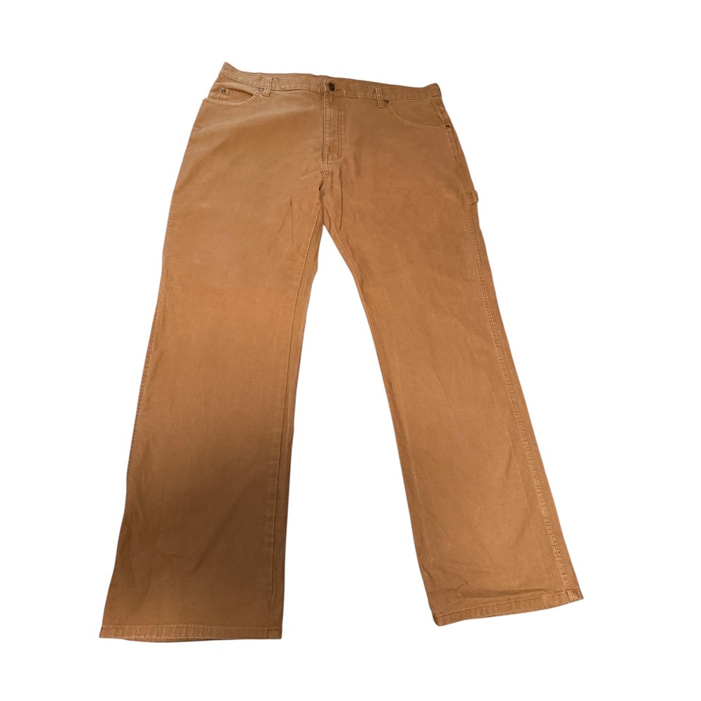 Dickies Mens Carpenter Pants Duck Brown Canvas Straight Leg Workwear 39x31